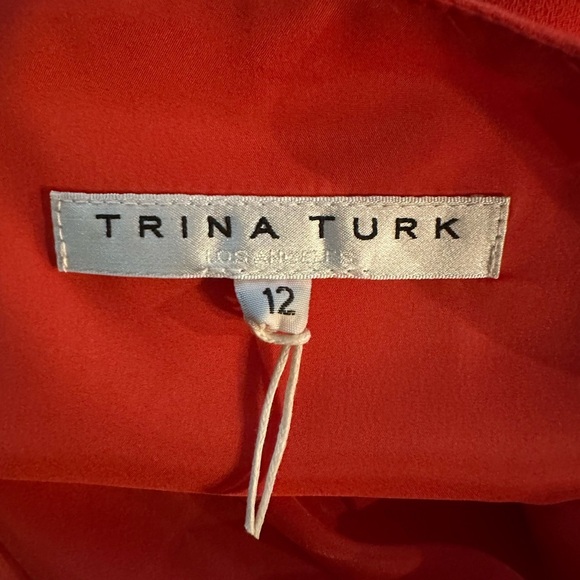 Trina Turk Sonora Sunrise Cold-Shoulder Dress size 12 - Picture 11 of 13
